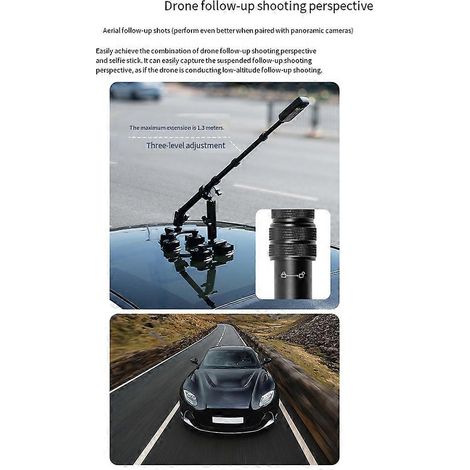 STARTRC leistungsstarke Saugnapf-Autohalterung für Insta360x5x4x3 R, kompatibel mit GoPro-Kameras, DJI OSMO360 und Selfie-Sticks. (1/5)