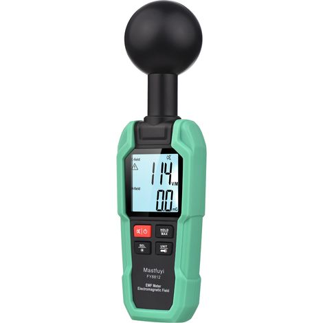 Mastfuyi Compteur EMF Testeur Champ Électromagnétique Haute Précision Jauge Mesure Rayonnement Électromagnétique Détecteur Onde Électromagnétique Écran LCD 2 pouces Rétroéclairé Lampe Torche