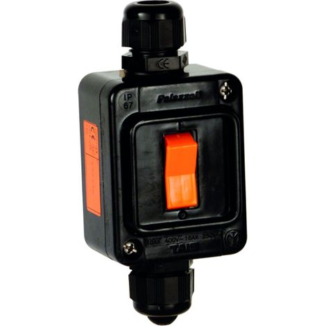 Interruptor bidireccional Ex zona 2,22, 1P, montaje en superficie, 16A 50/60Hz IP66 M20 atex Ex nR IIC T6 Gc, Ex tc iiic T70C Dc P202276EX
