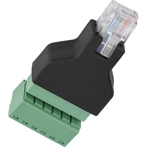Adaptateur RJ12 6P6C Mâle vers Bornes à Vis 6 Pins pour Ethernet
