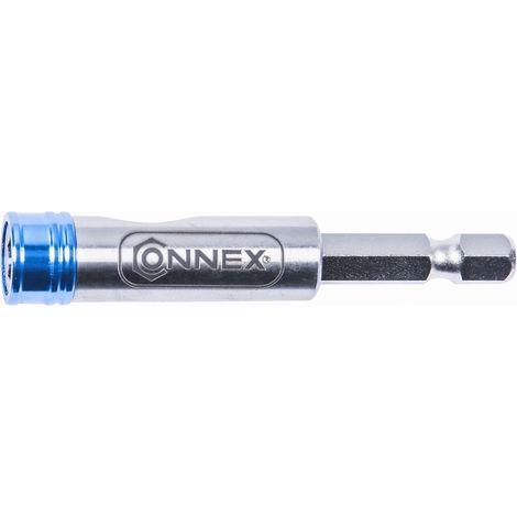 Connex Supporto per punte professionale 67 mm – extra sottile – forte magnetico per magnetizzazione automatica delle punte – in acciaio al cromo vanadio/portapunte per avvitatore a batteria / (1/4)