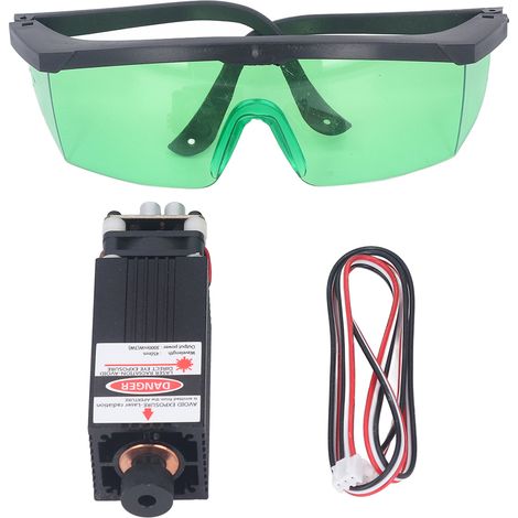 Module de Gravure Laser 3W 450nm Bleu, Tête de Découpe Précise avec Dissipation Rapide de Chaleur, Mise au Point Réglable, Alimentation 12V, Compatible CNC (1/5)