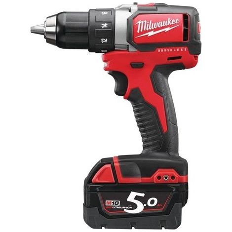 Taladradora destornillador MILWAUKEE M18 BLDD-502C - 2 Baterías 5.0Ah, cargador, Caja - 4933448458 (1/2)
