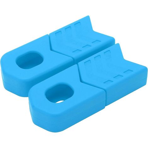 Lot de 4 protège-manivelles de vélo en silicone bleu, pour DH, FR, AM et XC