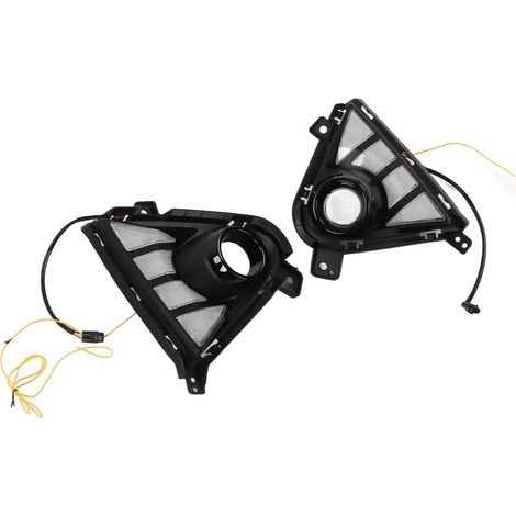 Feux de jour LED 4555LM Anti-brouillard Blanc Ambre Bicolore Compatible Hyundai Accent Solaris 2021-2024 (1/5)
