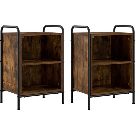 Armadio da Notte 2 pz Rovere Fumo 40 x 30 x 60 cm vidaXL (1/5)