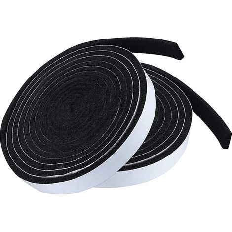 Lot de 2 joints d'étanchéité 1/2" x 1/8" 10 pieds pour fumeurs - Haute chaleur - Joint de barbecue ignifuge - Pour fumeurs - Couvercle barbecue (1/5)