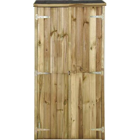 Abri à outils pour jardin Pin 85x48x177 cm
