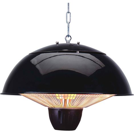 Litecraft Patio Heater 1500 Watt Outdoor Ceiling Pendant Garden Fitting - Black (1/5)