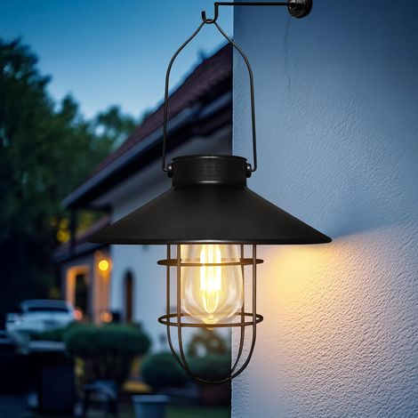 1 Lanterne Solaire,Métal,Vintage,LED Chaude,Jardin,Cour,Terrasse (1/5)