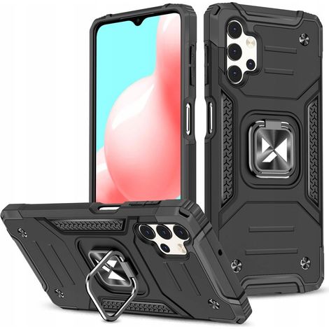 Wozinsky Ring Armor Hybrid-Schutzhülle + Magnethalterung für Samsung Galaxy A32 5G, Schwarz (1/5)