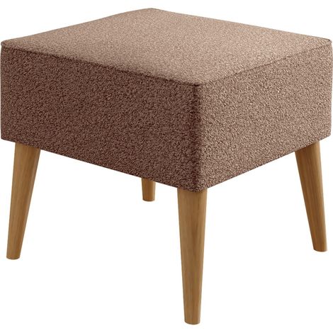 Reposapiés Comfivo Ulmus V, Lambi 04, 41x45x45cm, Diámetro: 0, Tapiz, Patas: Madera, 0 (1/5)