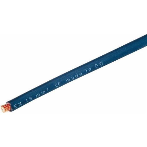 Câble unipolaire poste à souder 1 x 16 mm² 150 Amp ø 9,2 mm (Les 2 mètres)