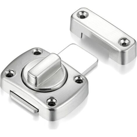 (Argent, 55 mm) Serrure rotative pour armoire de porte et fenêtre de salle de bain, serrure de sécurité et serrure brossée pour toilettes (1/4)