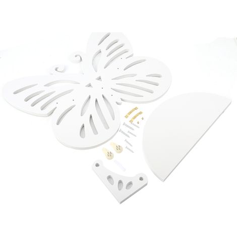 Étagère murale en forme de papillon, rangement décoratif style campagne pour la maison (1/5)