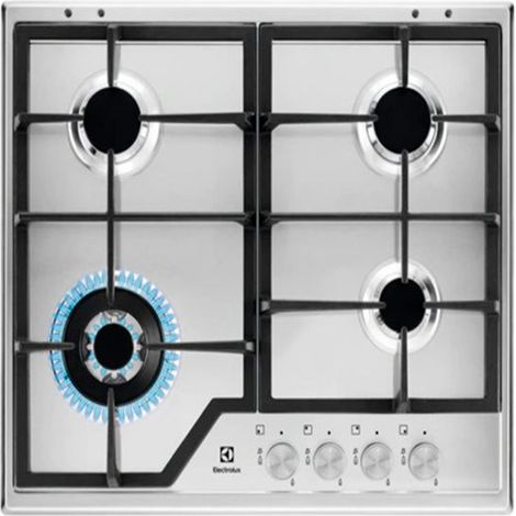 Placa de cocina Electrolux KGS6436SX Acero inoxidable Integrada Gas 4 quemador(es) (1/5)