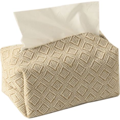 Taschentuchbox aus Jute und Rattan, plastikfrei, 17 x 9 x 8 cm (1/3)