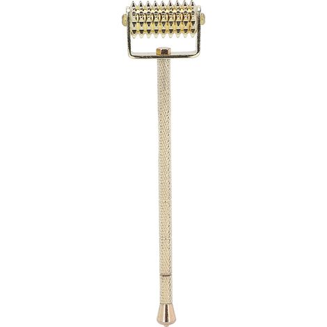 Rouleau de massage visage en alliage d'aluminium, anti-rides, favorise la circulation sanguine, rouleau dermique cranté. (1/5)