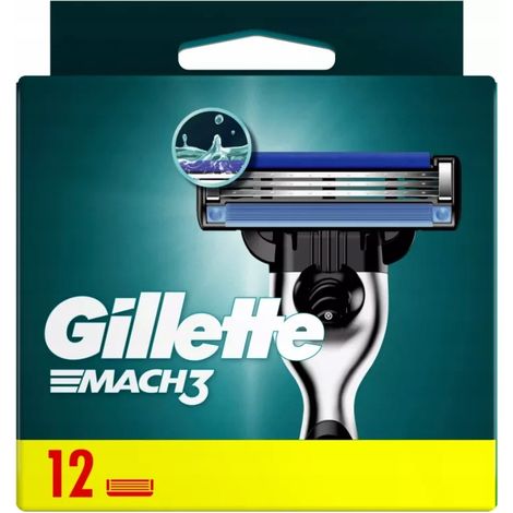 Gillette Mach 3 Herrenrasiererklingen, 3 Klingen 12