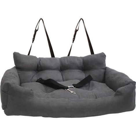 Asiento para perros con correas ajustables, cómodo y seguro para perros medianos y grandes. Incluye bolsas de almacenamiento. Accesorio para mascotas, compatible con la mayoría de los coches. (1/5)