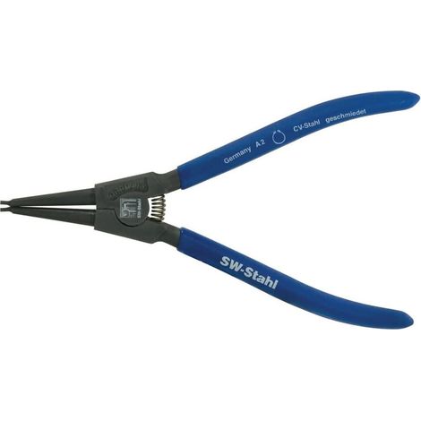 SW-Stahl 41301L Pince à circlips 175 mm, droite, extérieure I Pince à circlips pour circlips extérieurs selon la norme DIN 5254 I Pince de montage avec revêtement par trempage