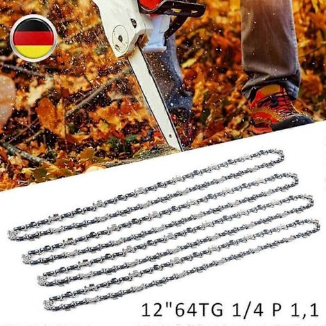 4 chaînes de tronçonneuse 1/4 64TG 1,1 mm compatibles avec Husqvarna Stihl MSA 120 140 160 193T