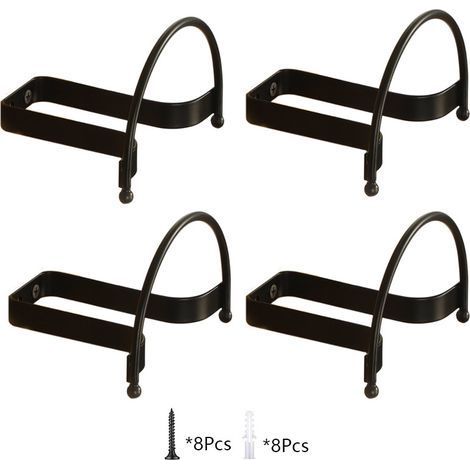 Porte-chapeaux et organisateur mural 4 pièces, facile à installer, en cuir de vache, pour couloir ou salle de bain (1/4)