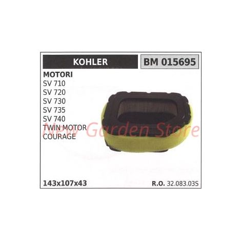 Filtro aria KOHLER trattorino SV 710 720 730 735 740 TWIN MOTOR COURAGE 015695