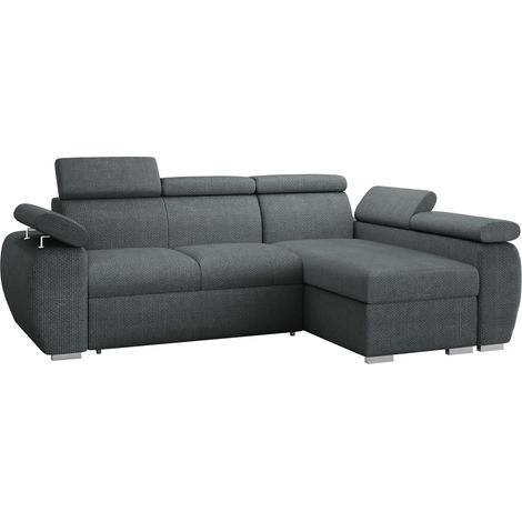 Sofá rinconero Columbus 132, Derecha, Función de descanso, Almacenaje, 255x170x85cm, 0 (1/5)