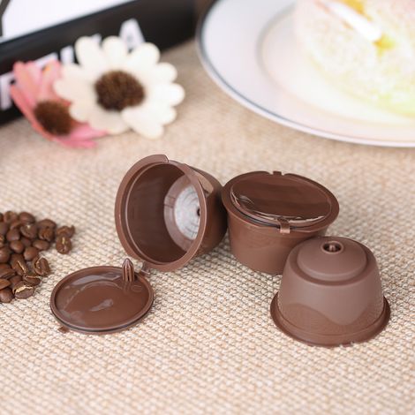 Lot de 3 capsules de café Dolce Gusto réutilisables avec filtre, cuillère et goupillon. (1/5)