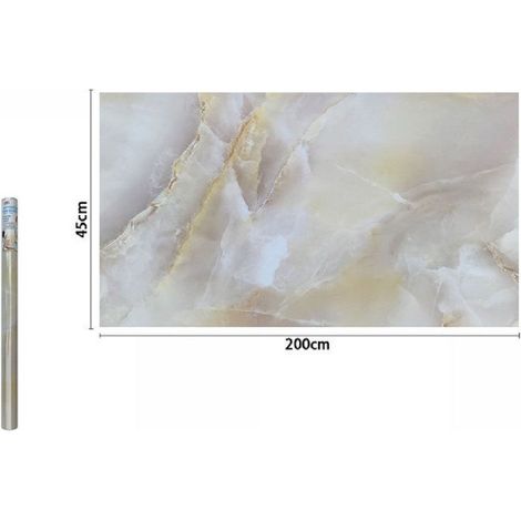 Trade Shop - Rotolo Pellicola Adesiva Per Parete Effetto Marmo 45cmx2mt Mobili Cassetti 71256 -