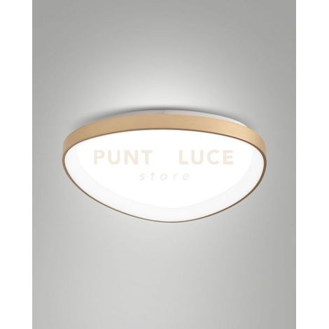 Quirk Plafon. Led Ottone Satin.D.600