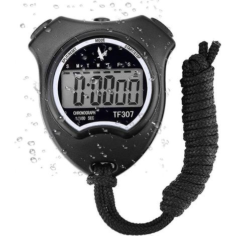 Chronomètre numérique de sport, chronographe numérique portable avec alarme/calendrier. (1/4)