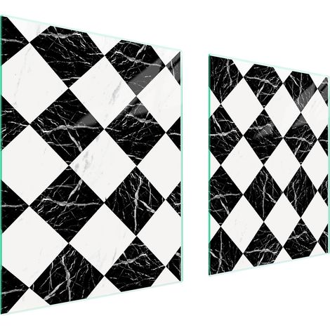 PLAQUE DE PROTECTION EN VERRE POUR POÊLE 85x52 MOSAÏQUE (1/5)
