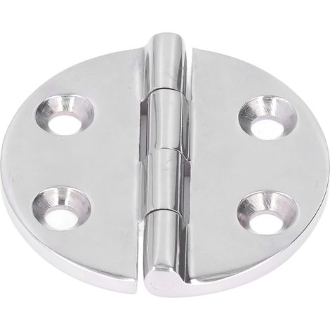 Charnière ronde de 64 mm en acier inoxydable 316 poli miroir, fixation par trou pour équipement marin (1/5)