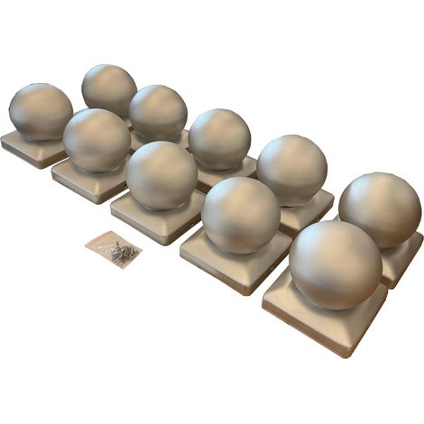 Galvanized Steel Pyramid Shape Fence Post Caps (Pack of 10)