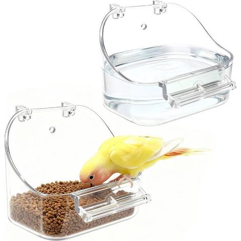 Ensemble de 2 bains d'oiseaux suspendus pour cages à oiseaux, cages à oiseaux, cages à oiseaux, cages à oiseaux, pour cage (1/5)