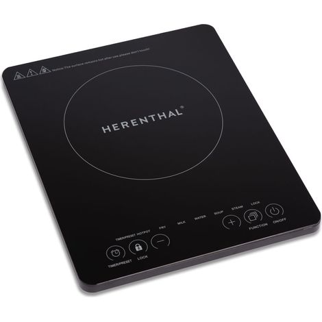 Piastra induzione un fuoco portatile da 2000W con controllo indipendente e timer (1/5)