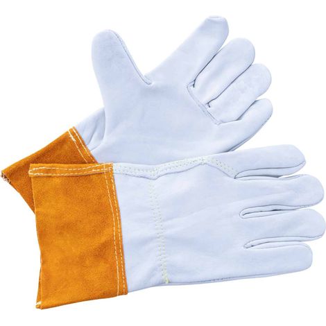 Scheppach Gants de protection pour soudure - Gants pour fer à souder - Gants de soudeur