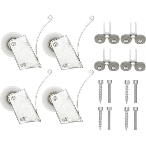 SABIR Roulette Porte Coulissante Douche Roulettes - Doubles Pour Rechange De Portes Coulissantes Salle Bain Roue Cabine Cabines Guidage Accessoires Bains Largeur 38 Mm 4 Pièces (1/5)
