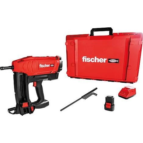 FISCHER 553411 CLAVADORA DE GAS FGC 100 CLOUEUR À GAZ AVEC DEUX BATTERIES DE 7,2 V ET 2,5 A, 1 CHARGEUR, 2 PRISES DE VUE PAR SEC (1/5)