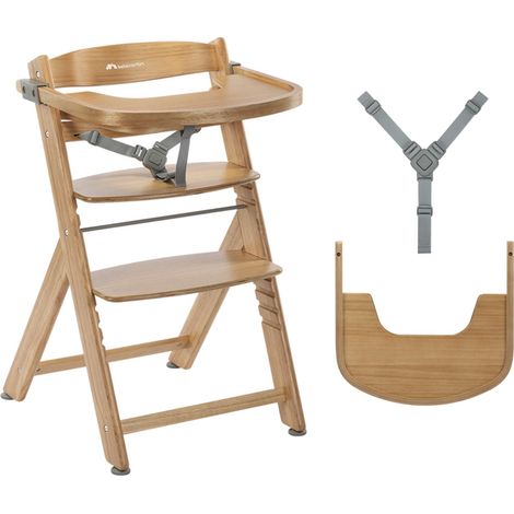 Bebeconfort Timba 2 Seggiolone Pappa Evolutivo in Legno, 6+ Mesi, Fino a 110 kg, Sedia Evolutiva Ergonomica, Regolabile in Altezza, Vassoio Amovibile, Facile da Montare e Pulire, Natural Wood (1/5)