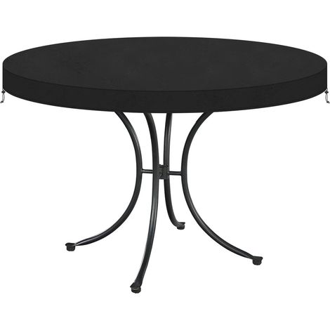 Housse de table ronde pour mobilier de jardin - Tissu Oxford imperméable, résistant au gel et aux UV - Protection optimale pour table de jardin ronde - Idéale pour les jardiniers - Dimensions : 122 x (1/5)