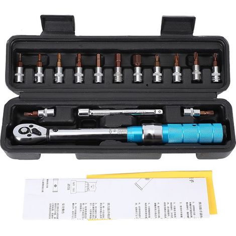 Chiave dinamometrica per finestre da 1/4" – Coppia 2-24 Nm – Precisione 4% – Impugnatura antiscivolo – Attrezzo per la riparazione di biciclette (1/5)