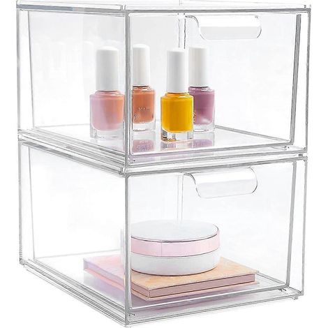 Lot de 2 boîtes de rangement pour dosettes de café K-Cup, tiroirs empilables (1/5)