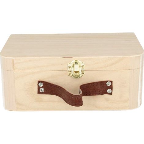 Artemio Valigia in Legno 23 x 17 x 9 cm, Beige (1/3)