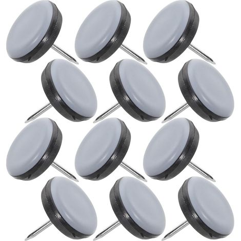 Lot de 12 patins protection silencieux pour pieds chaise avec clous, (1/5)