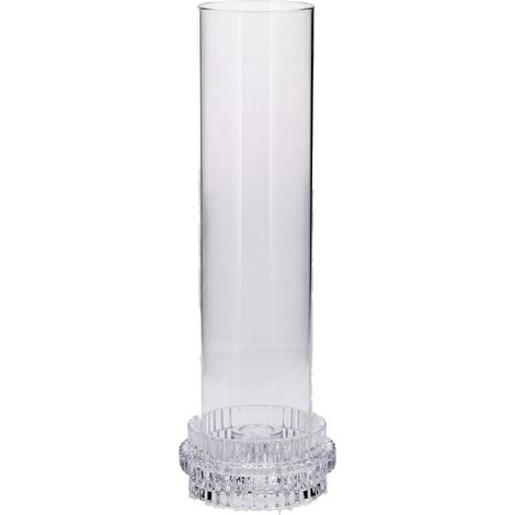 Regalo Italiano Portacandela in Vetro Borosilicato D 11 Cm H 32 Cm Trasparente