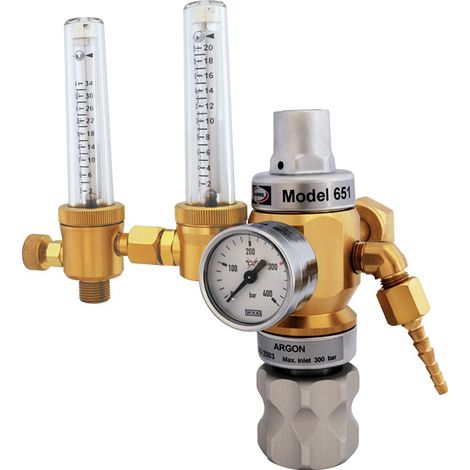 HARRIS Hochleistungsdruckmind.651-30FLAR-TWIN Argon/CO₂ 200bar W21,8x1/14Zoll RH HARRIS