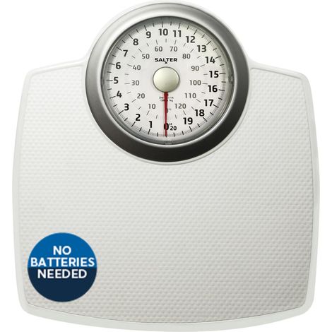 Pèse Personne Mécanique - grand cadran facile à lire, Max 130Kg, pèse-personne analogique de poids, Balance de salle de bain, Surface Antidérapante, rétro de conception classique (1/5)